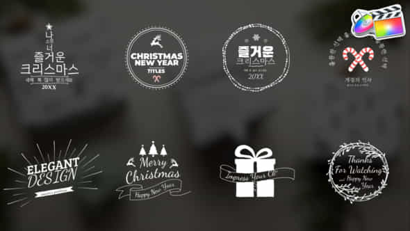 Christmas And New Year Titles Fcpx - VideoHive 49384291