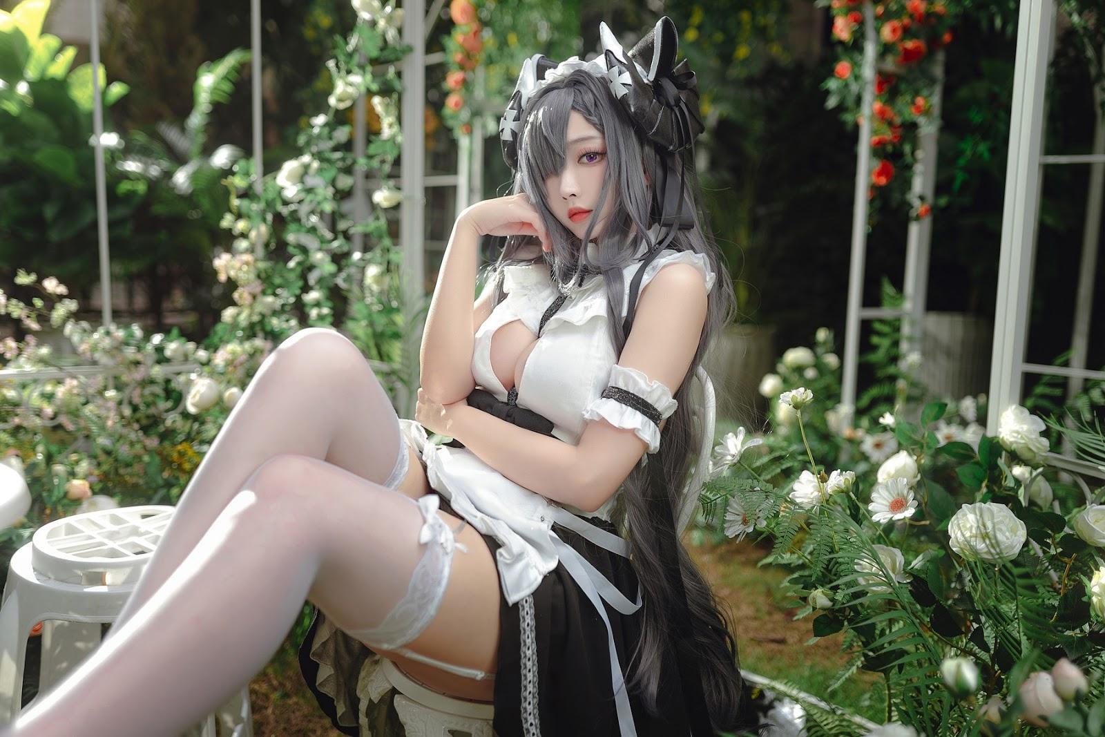 Cosplay 宮本桜 奥古斯特 女仆装(7)