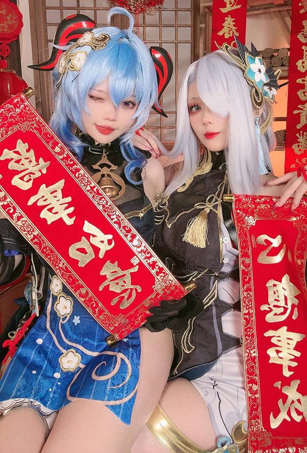 网红美女小瑶幺幺+九言原神新春诱惑写真(2)