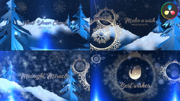 New Year Card For Davinci Resolve - VideoHive 49438903