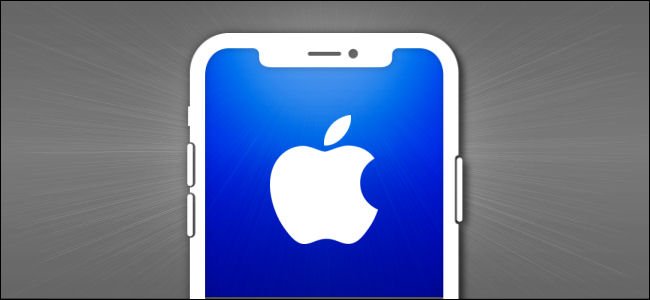iPhone outline with an Apple logo