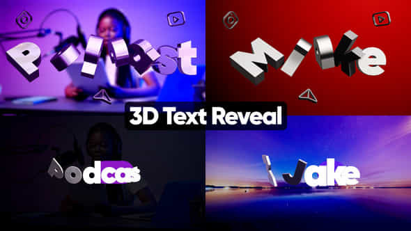 3D Text Logo Reveal - VideoHive 59097350