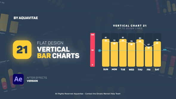 Flat Design Vertical Bar Charts - VideoHive 35766701