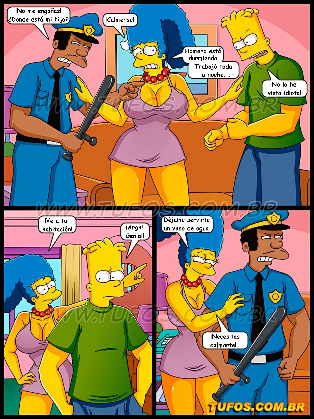 Simpsons xxx - Tomando la polla del policia