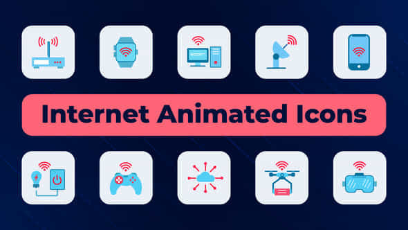 Internet Animated Icons - VideoHive 52005461