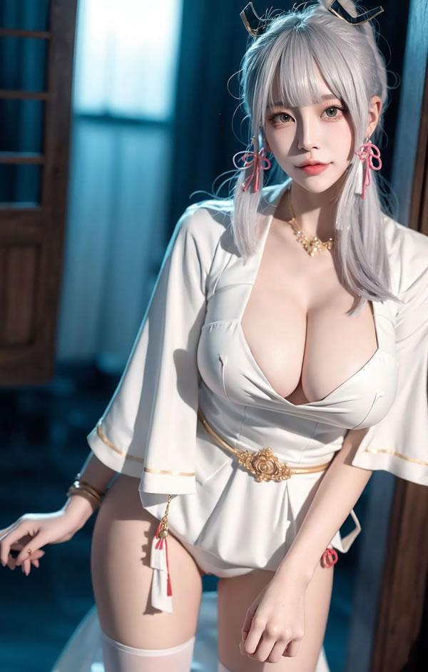 Coser风AI美女居家爆乳福利图2(17)