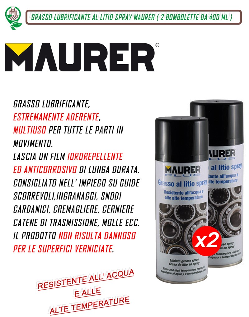 Maurer grasso al litio Spray 400ml.