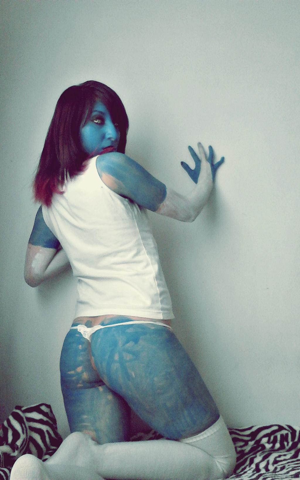 Mystique Cosplay Body Paint