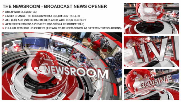 The Newsroom - Broadcast Design - VideoHive 14935179