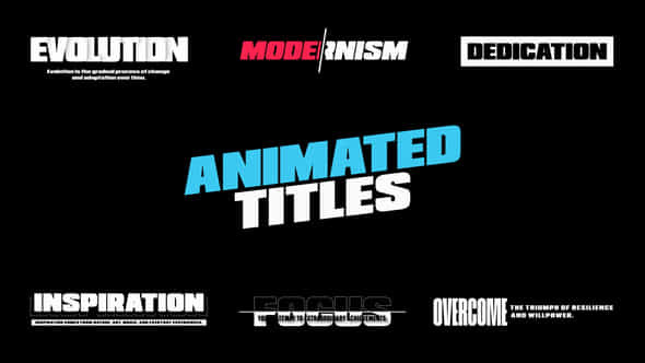 Animated Titles - VideoHive 47437763