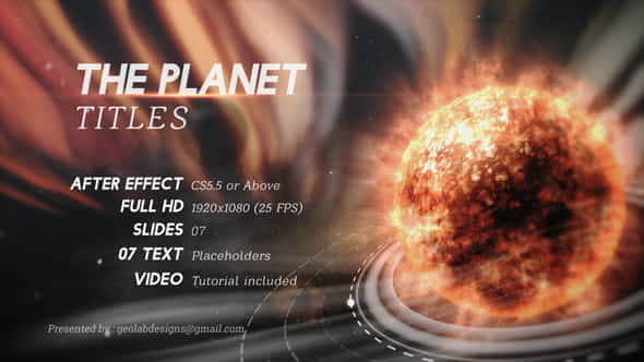 The Planet Titles - VideoHive 22893473