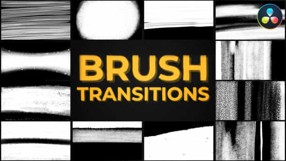 Brush Transitions Davinci Resolve - VideoHive 52277049