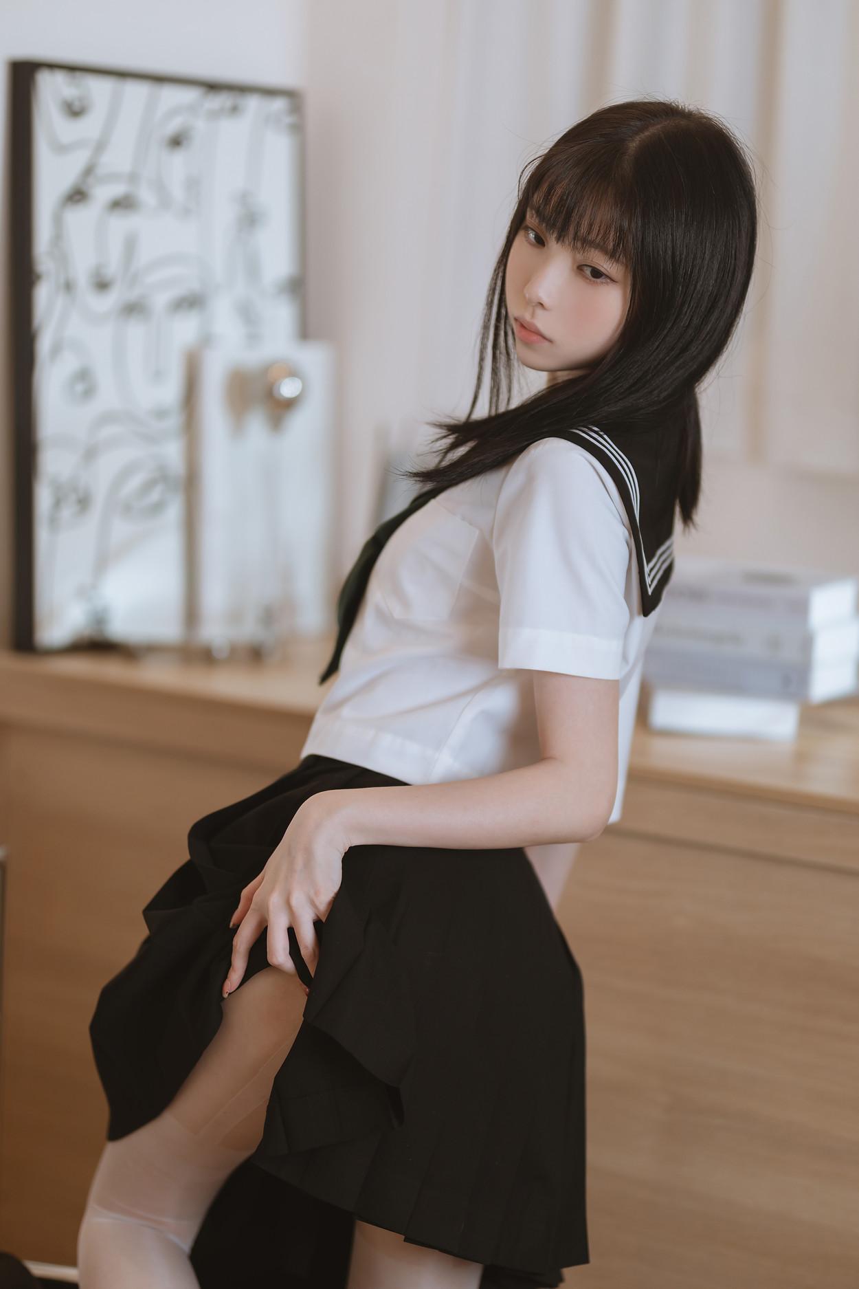 Cosplay 许岚LAN 白丝水手服(20)