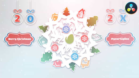 Paper Christmas For Davinci Resolve - VideoHive 49554920