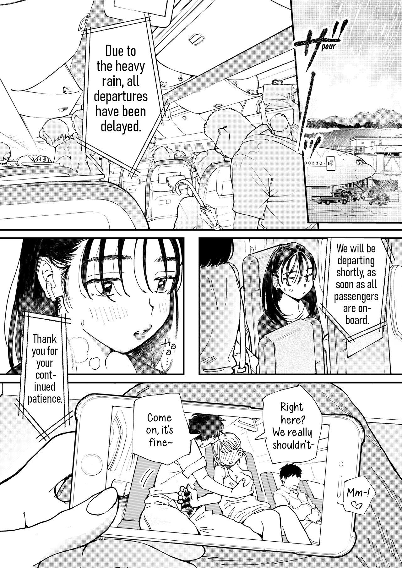[Denbu Momo] Muramura OL-san wa Hikouki no Naka demo Seiyoku o Mitashitai  Horny OL-san, even on an Airplane, Wants To Satisfy Her Sexual Desires [English] [Digital]