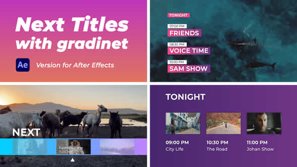 Next Titles With Gradient - VideoHive 49528816