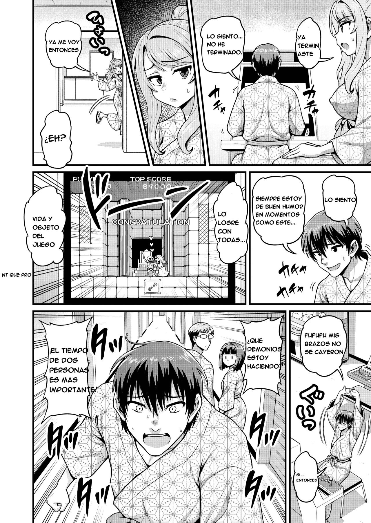 [Chimamire Yashiki (Gachonjirou)] Game Tomodachi no Onnanoko to Onsen Ryokou de Yaru Hanashi NTRver. [Spanish]