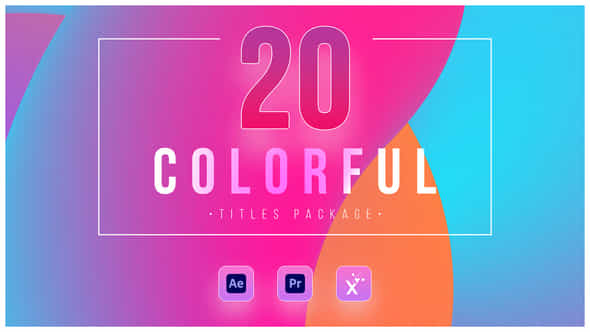 20 Colorful Titles - VideoHive 38874580