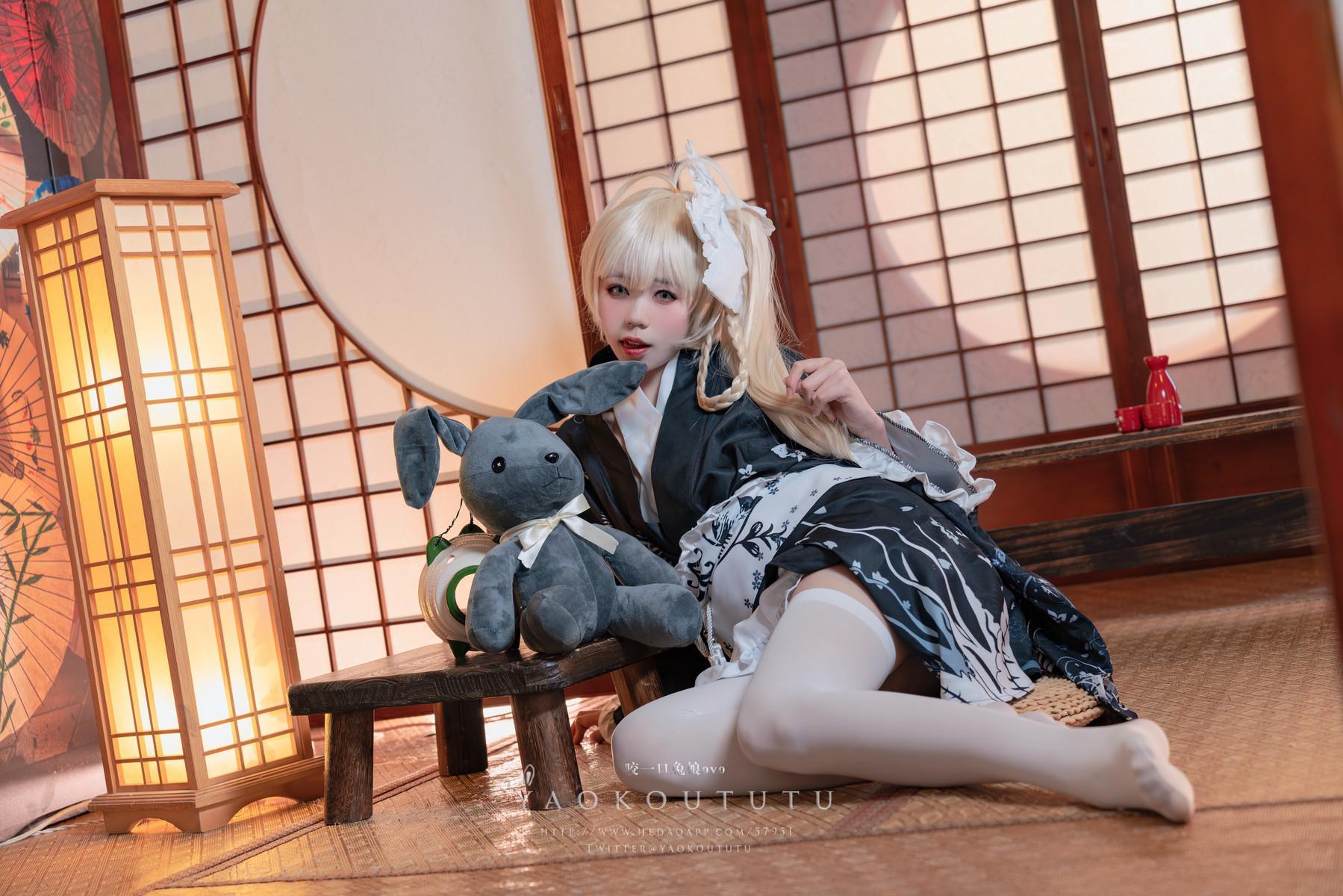 Cosplay 黏黏团子兔 六月T3专属特典 『穹妹浴衣』(6)