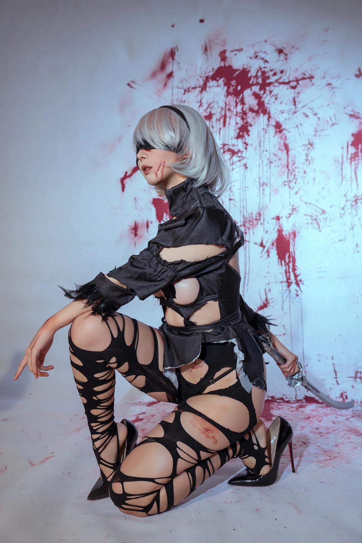 Cosplay 云溪溪Yunx1x1 & 奶桃 – 2B本 YoRHa No.2 Type B 下 Set.03(22)