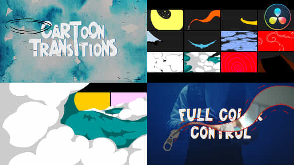Abstract Cartoon Transitions - VideoHive 43396153