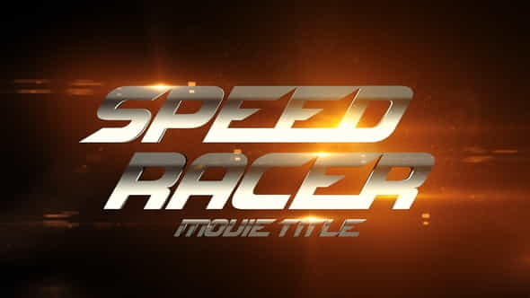 Movie Title - Speed Racer - VideoHive 25799491