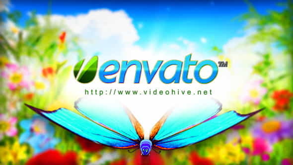 Logo Featuring Butterflies in Natural - VideoHive 8395234