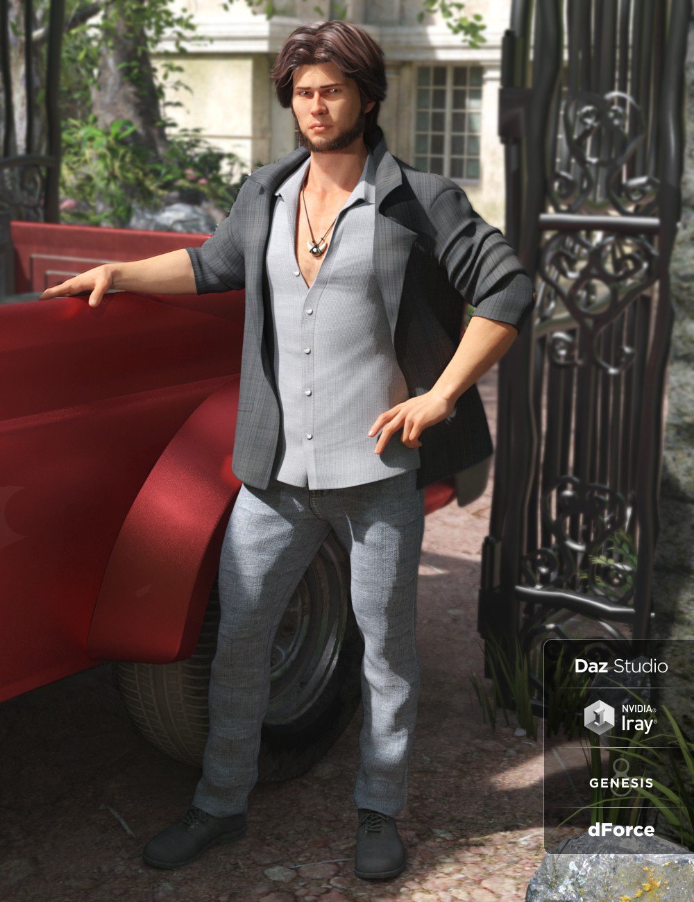dForce Pack Leader Outfit for Genesis 8 Male(s)