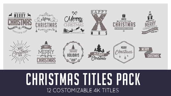 Christmas Titles Pack | Holidays - VideoHive 20974428