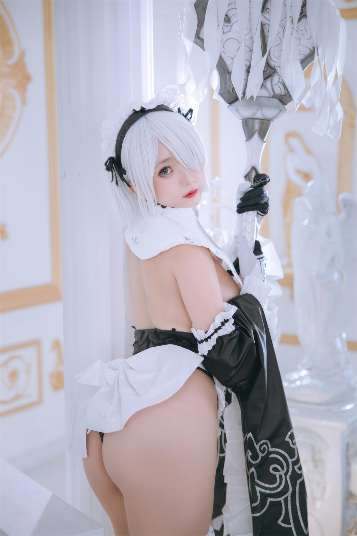 Cosplay Rinaijiao日奈娇 2B奶盖女仆 Set.01(33)