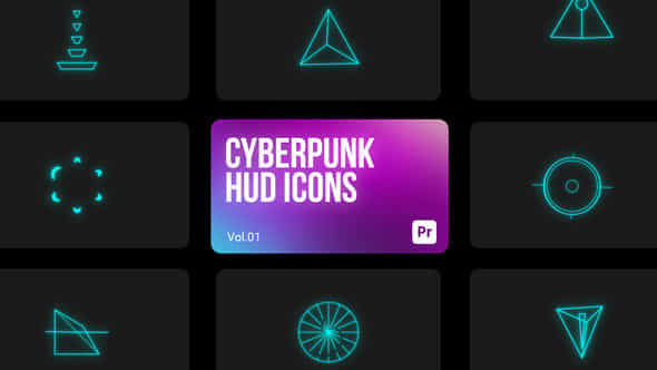 Cyberpunk Icons 01 - VideoHive 44779955