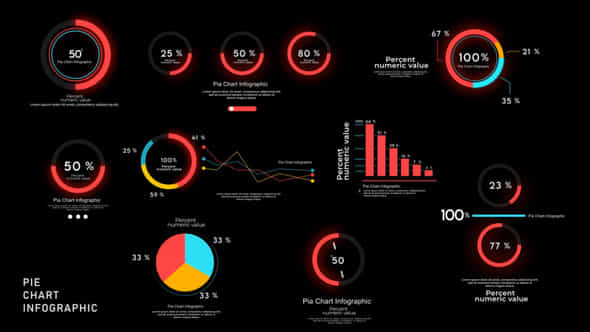 Pie Chart Infographics - VideoHive 38179216