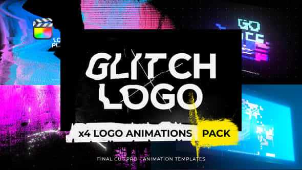 Glitch Logos Intro - VideoHive 36261282
