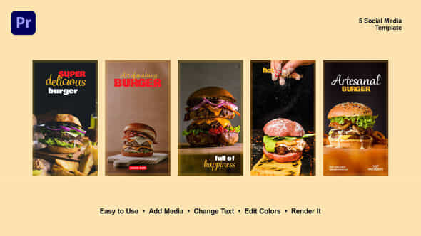 Burger Instagram Reels - VideoHive 52603633