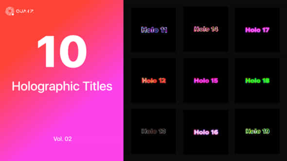 Holographic Text - VideoHive 45193850