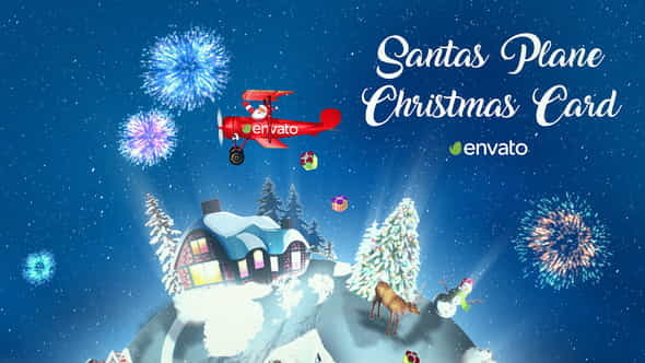 Santas Plane Christmas Card| After - VideoHive 22772820