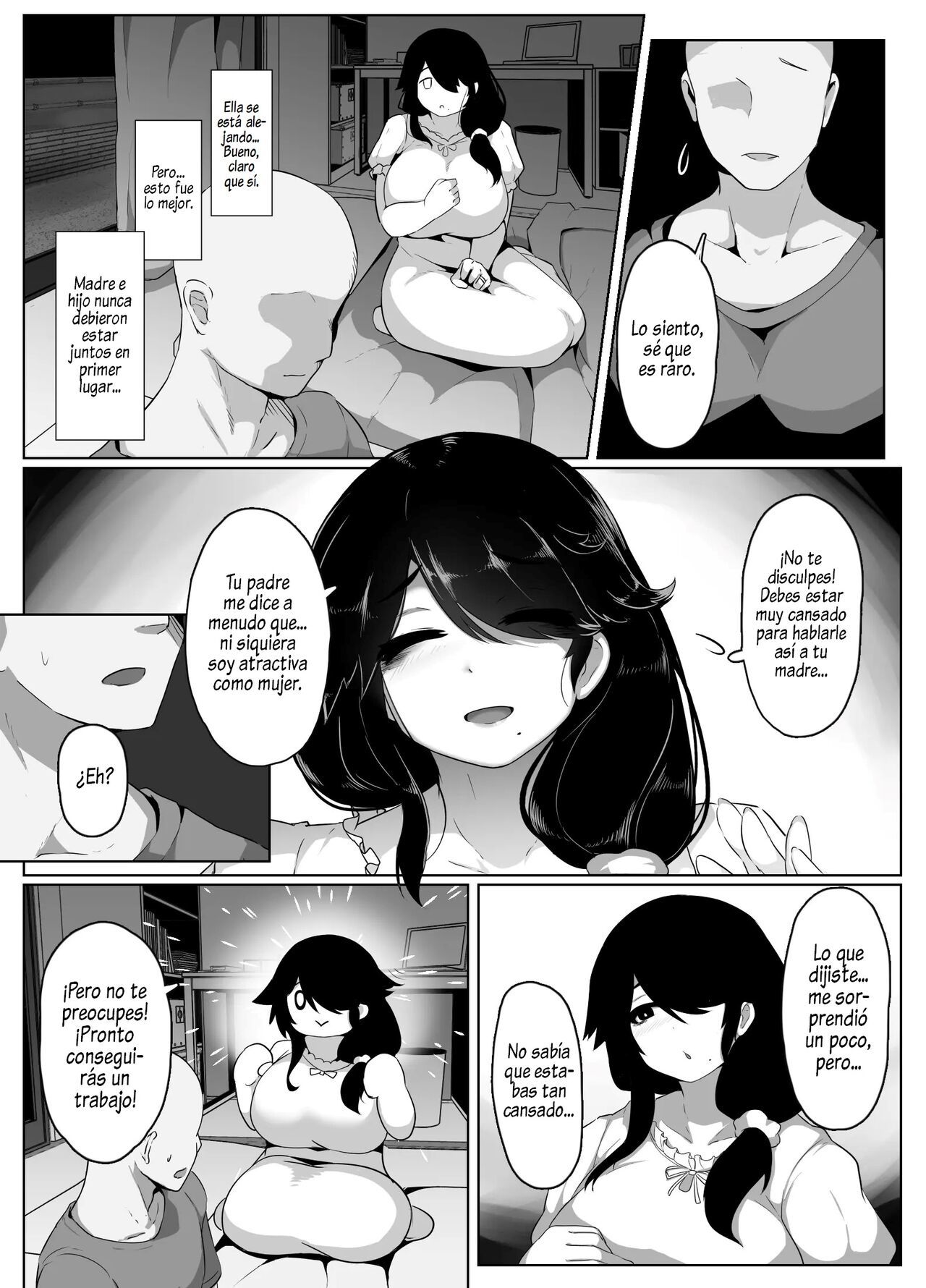 [hahayamoya (moya)] Oyasumi, Okaa-san I  Good Night, Mom I [Spanish]  [Al Chile no Sé Scan]
