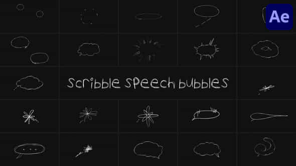 Scribble Speech Bubbles For After Effects - VideoHive 54011413