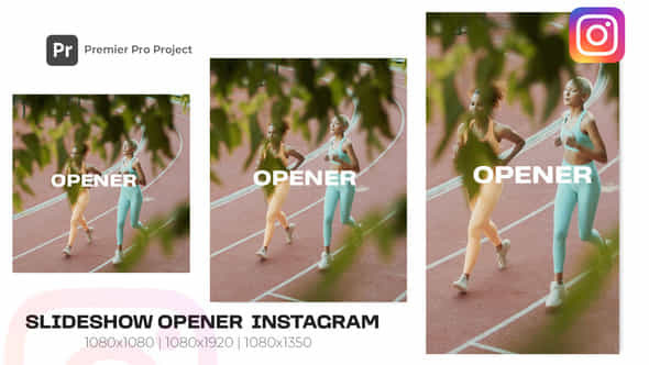 Slideshow Opener Instagram Mogrt Multiscreen Opener - VideoHive 48888747