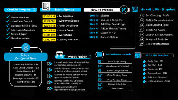 Checklist Planning Text List - VideoHive 58163825