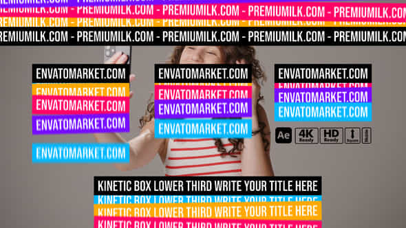 Kinetic Box Lower Thirds - VideoHive 59552214