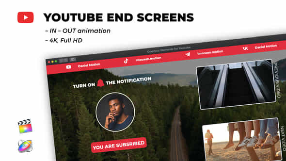 Youtube End Screens - VideoHive 42018401