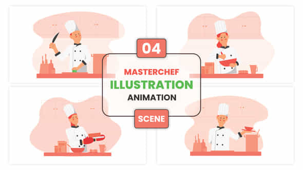 Masterchef Illustration Animation Scene - VideoHive 53387441