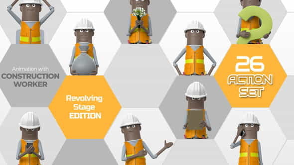 26 Action Set Construction Worker - VideoHive 33966279