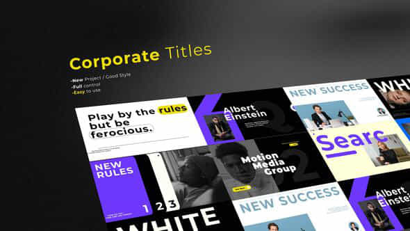 Corporate Titles After Effects - VideoHive 48814536
