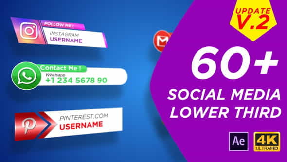 Social Media Lower Third - VideoHive 27661237