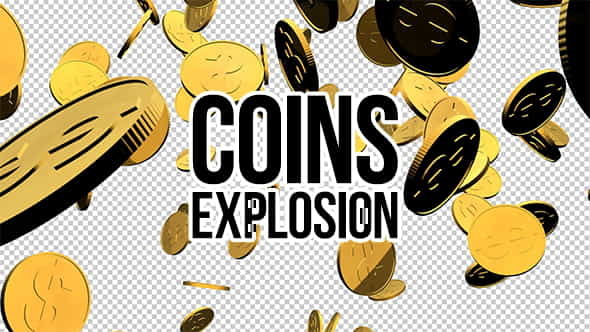 3D Gold Coins Explosion - VideoHive 20176272