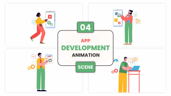 App Development Animation Scene - VideoHive 53223018