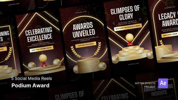 Social Media Reels Podium Award After Effects Template - VideoHive 49815426