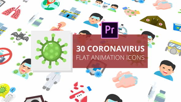 Coronavirus Flat Animation Icons | - VideoHive 26518364